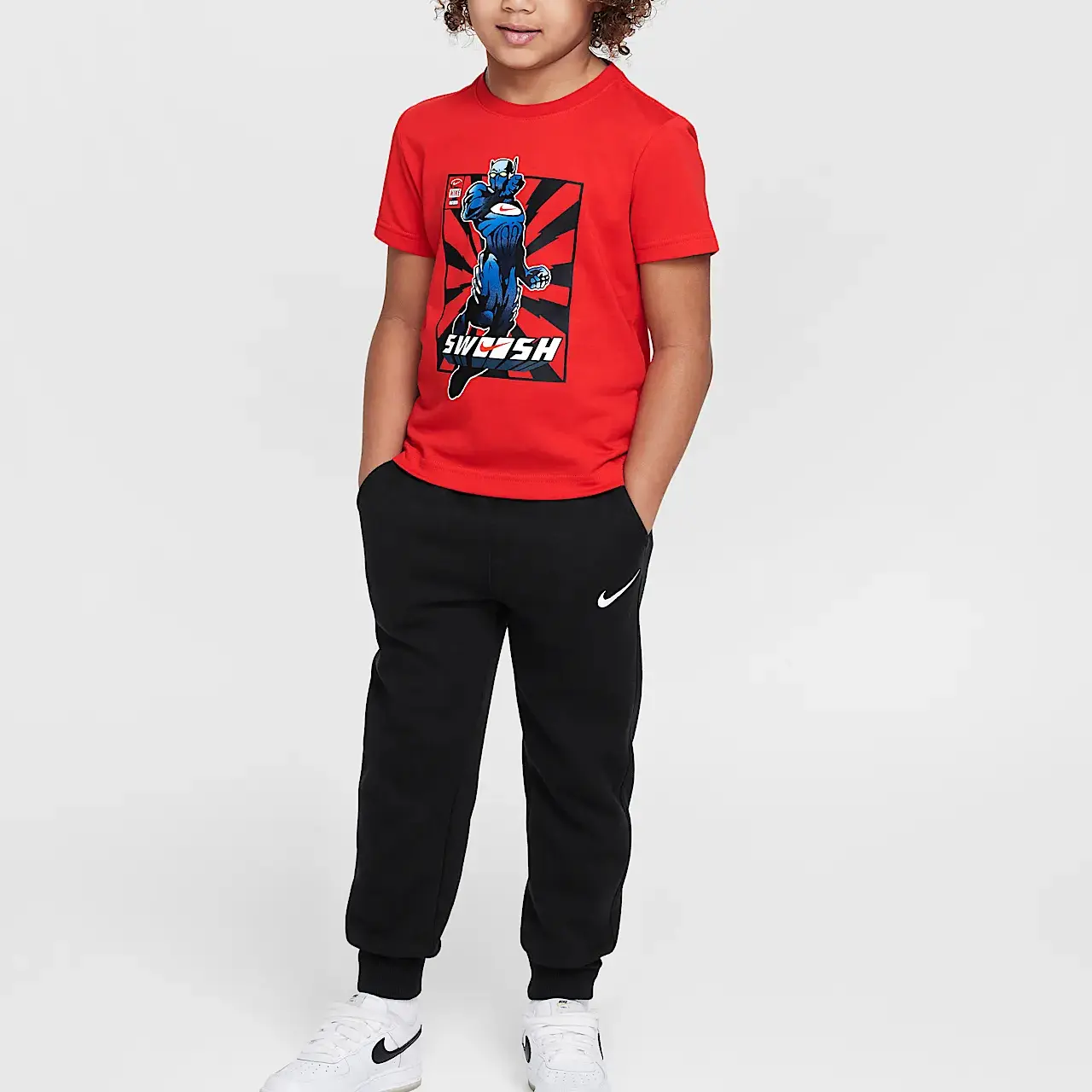 Nike Футболка Swoosh University Red для детей 3-7 лет — фото 4