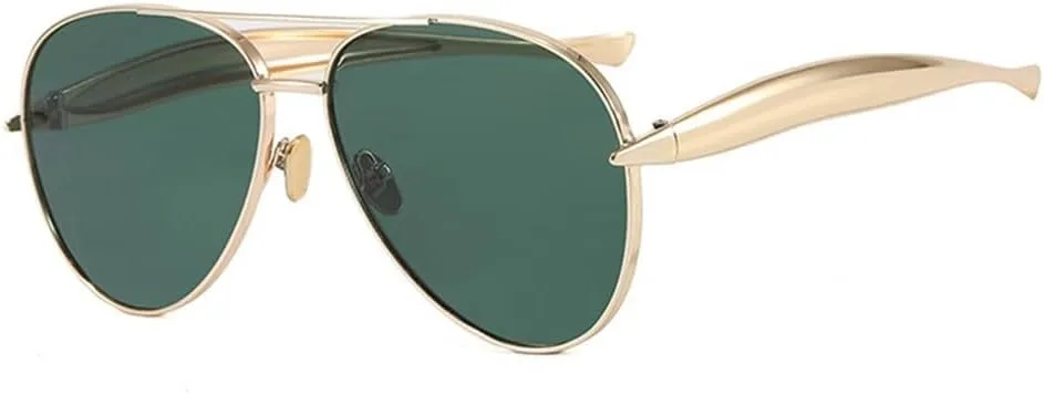 

Солнцезащитные очки UV400 с двойной перемычкой, градиентной расцветкой, для женщин и мужчин, для бега и занятий спортом на открытом воздухе generic, Gold Green