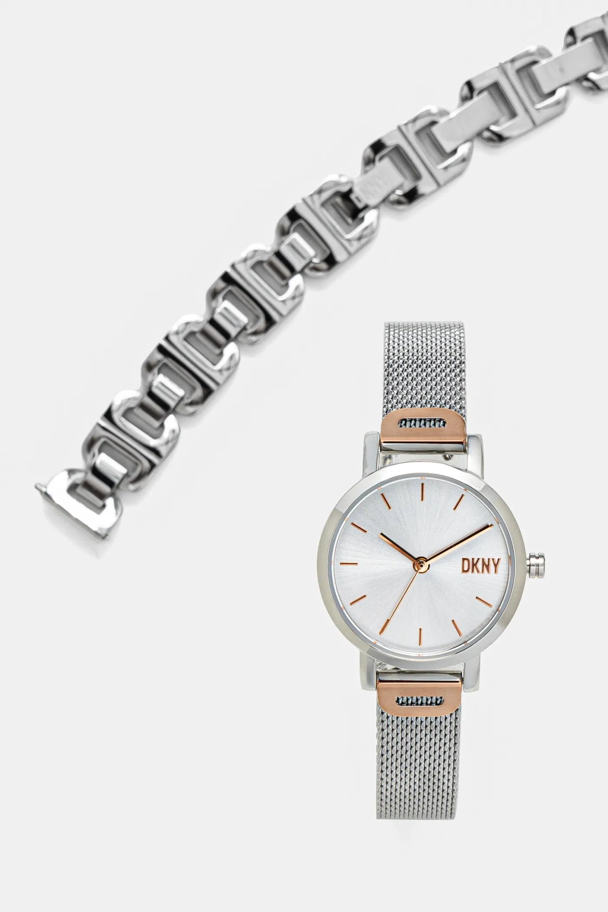 

Dkny часы и браслет, серебряный
