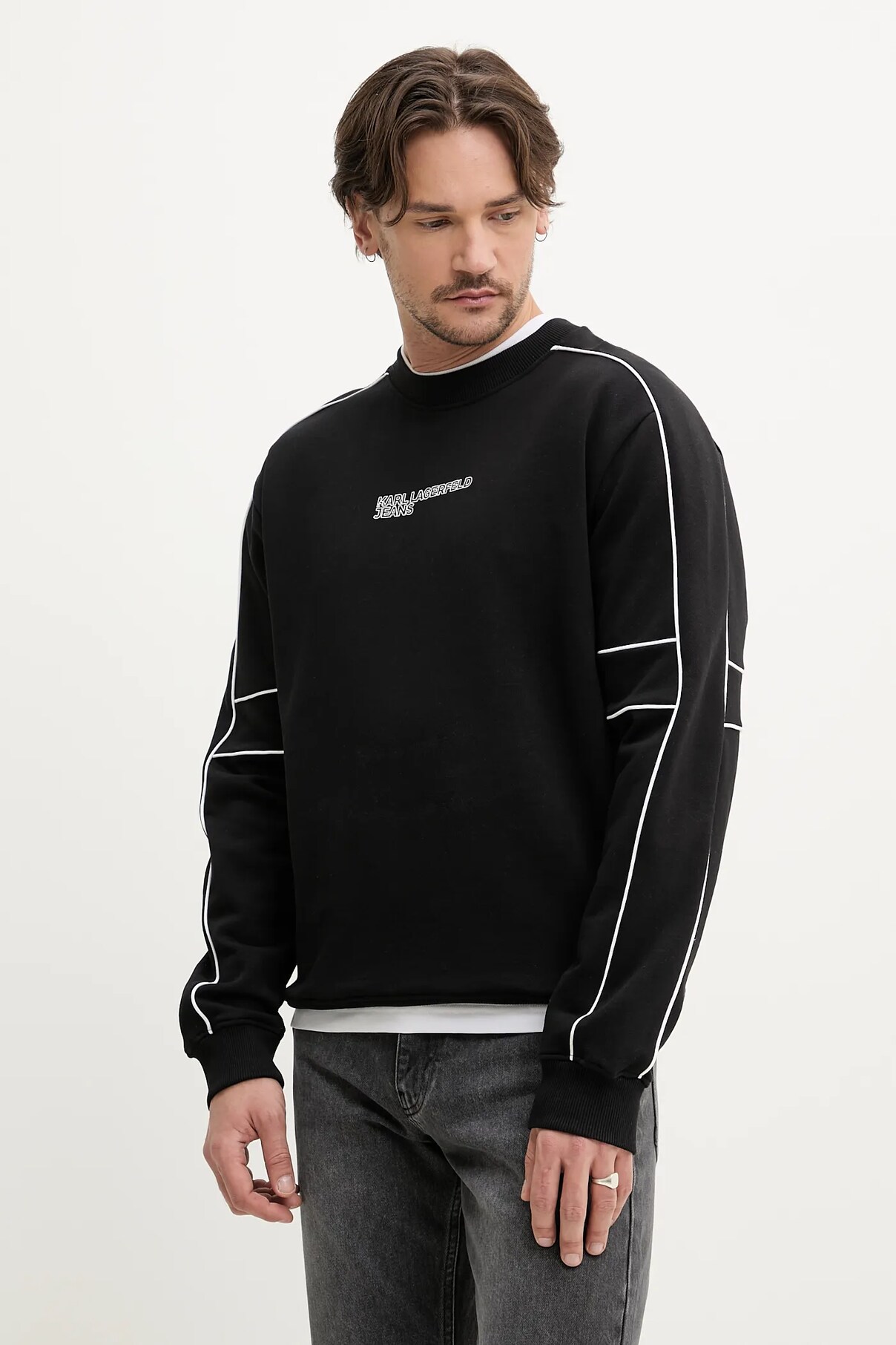 

Хлопковая толстовка Karl Lagerfeld Jeans, черный