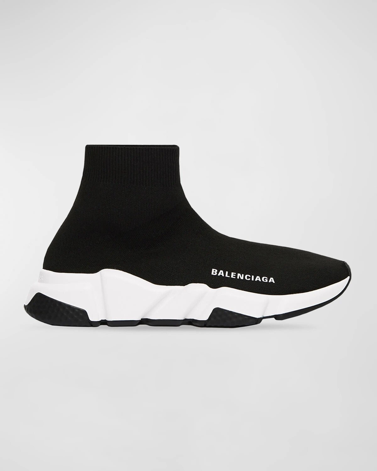 Кроссовки Speed из переработанной вязки Balenciaga, цвет Black/White/Black