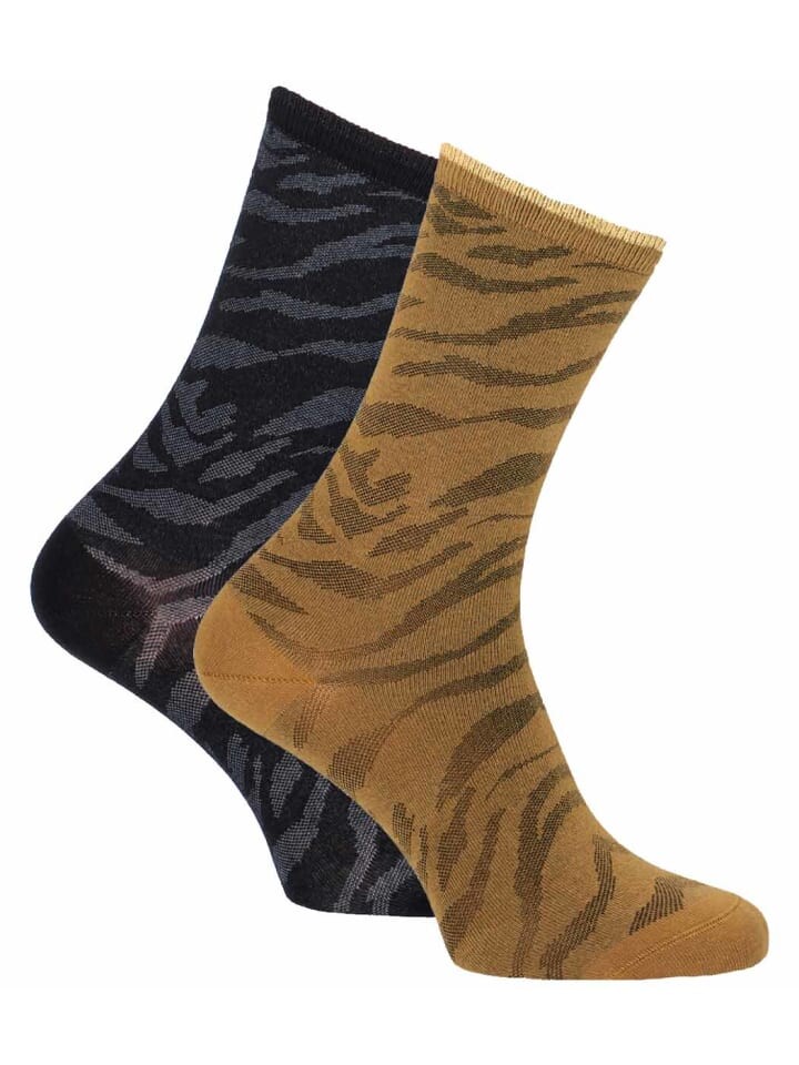 

Носки Tamaris, цвет black und cognac