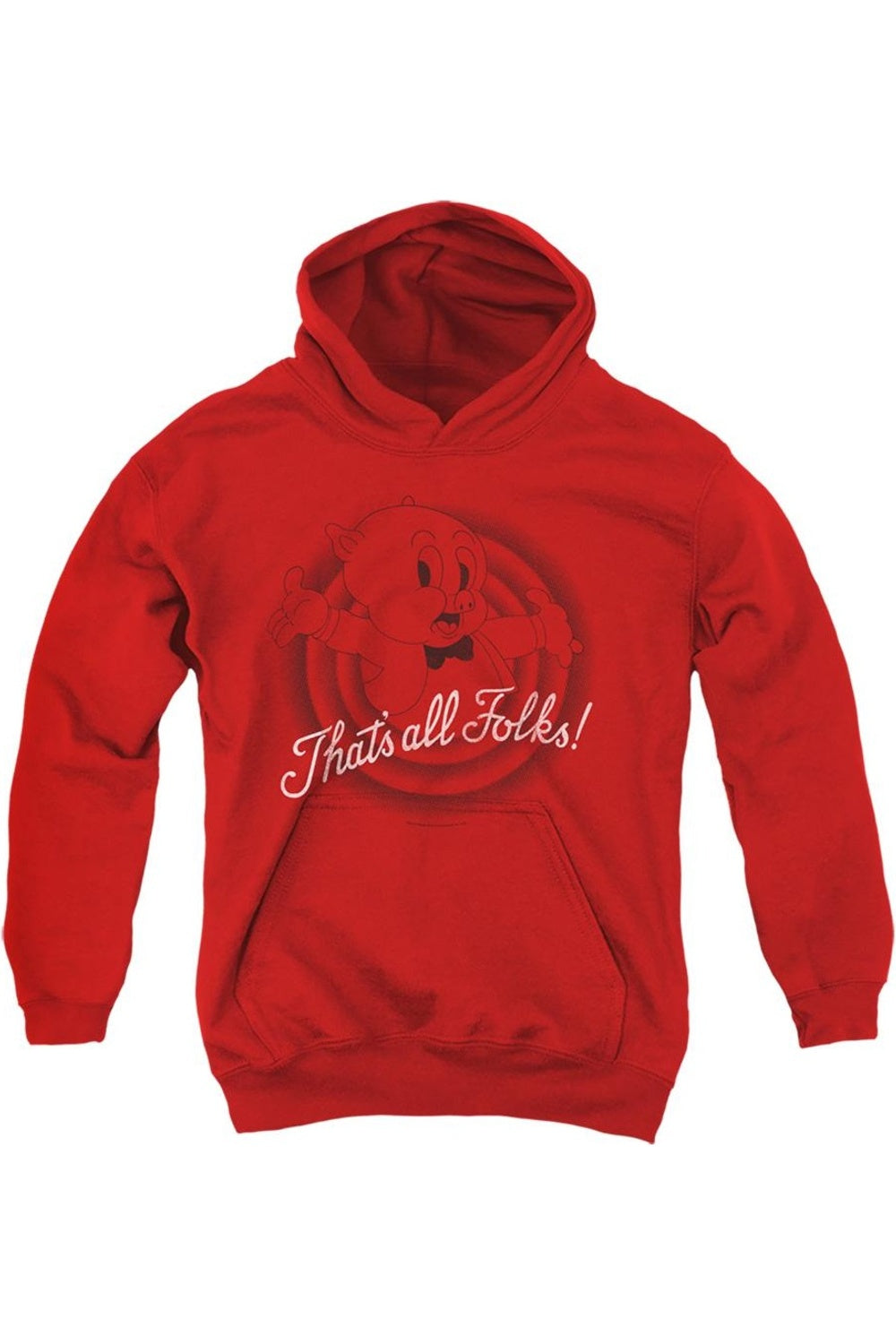 

Толстовка с капюшоном Looney Tunes Thats All Folks для молодежи Gildan, красный