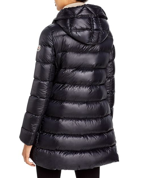 Пуховая парка Suyen с капюшоном Moncler, цвет Black — фото 2