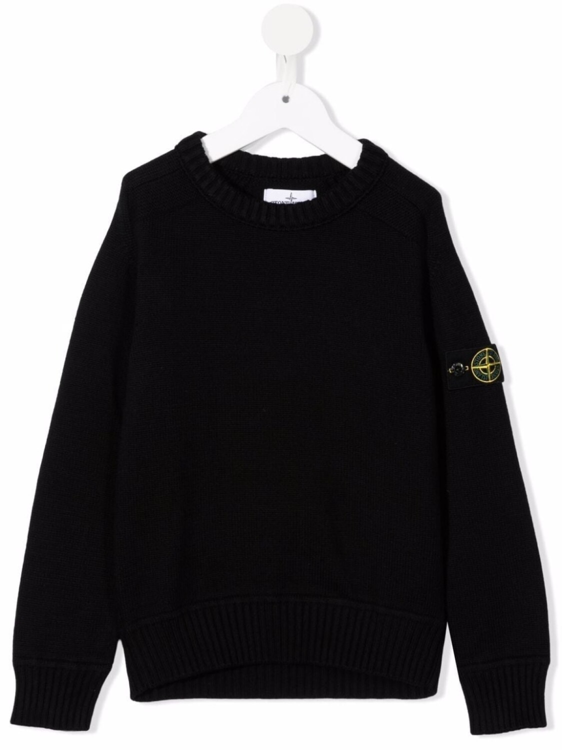 

Stone Island Junior джемпер с нашивкой-логотипом, черный