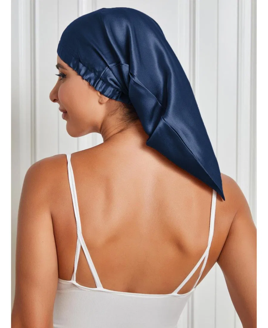 Эластичный чепчик из чистого шелка Silksilky, синий