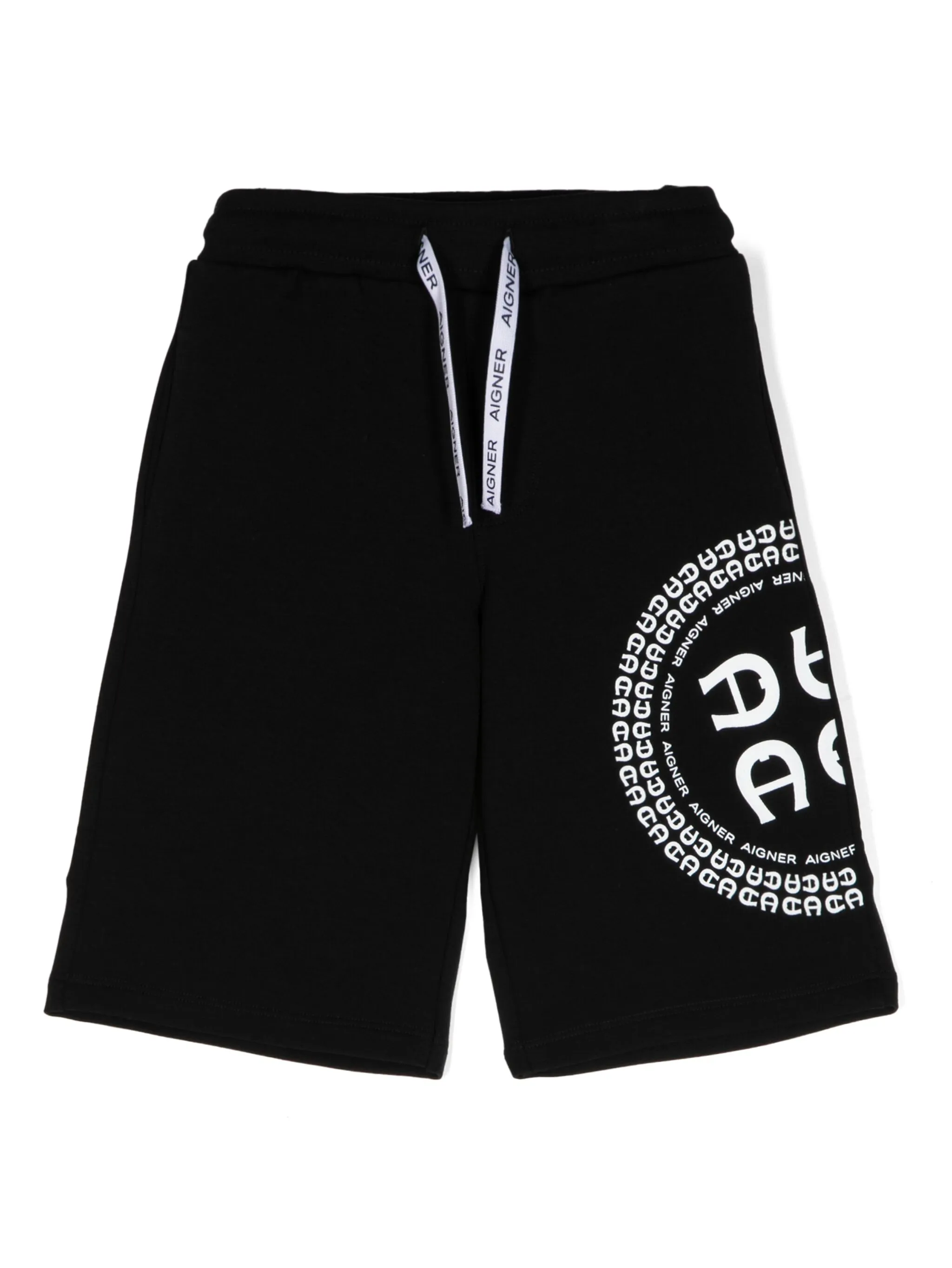 

Шорты-бермуды с логотипом Aigner Kids, черный