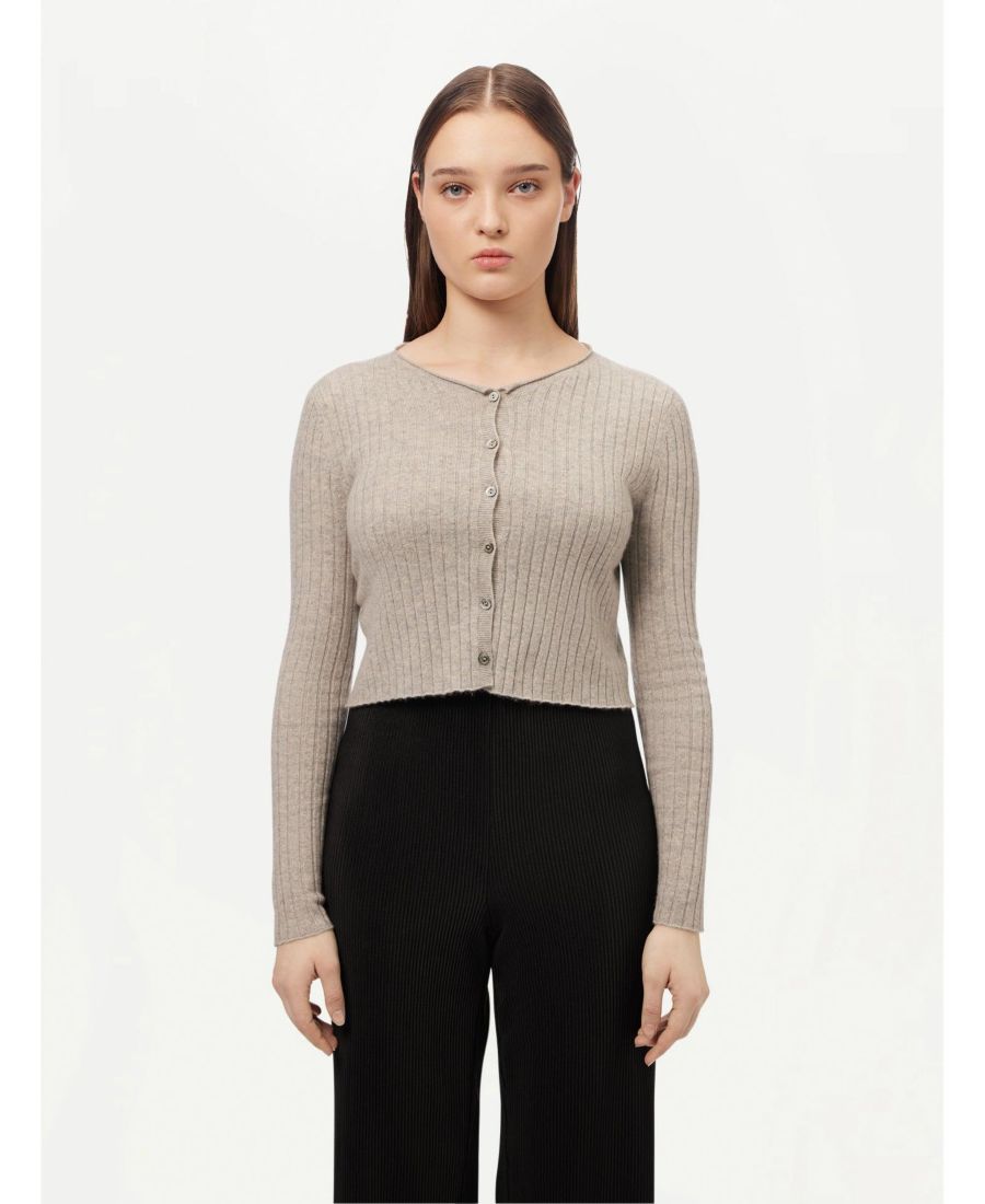 

Легкий женский кашемировый кардиган Gobi Cashmere, Gray-flint gray