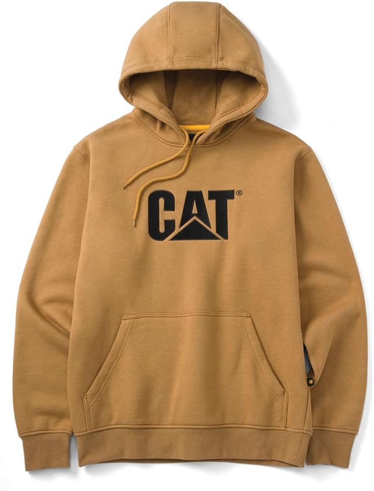 

Толстовка мужская Caterpillar с вышитым логотипом CAT спереди, системой управления шнурками S3 и карманом-мешочком, Bronze Heather