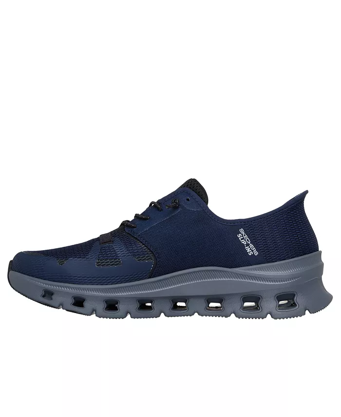 Мужские Slip-Ins: Glide-Step Pro Memory Foam повседневные прогулочные кроссовки от Finish Line Skechers, синий — фото 3