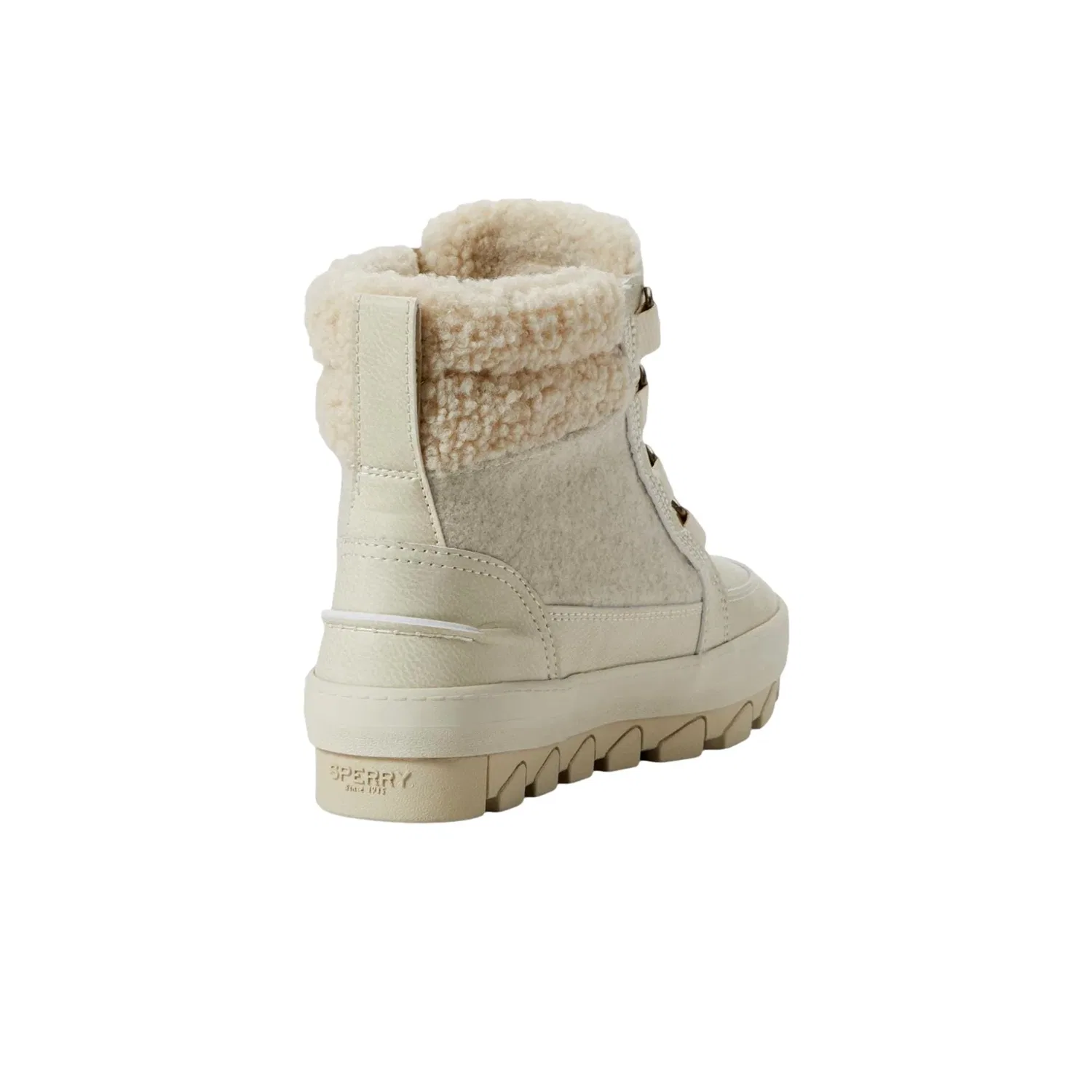 Мужские низкие туристические ботинки Sperry Juneau Low Hiker из шерсти цвета слоновой кости, модель STS87636 — фото 4