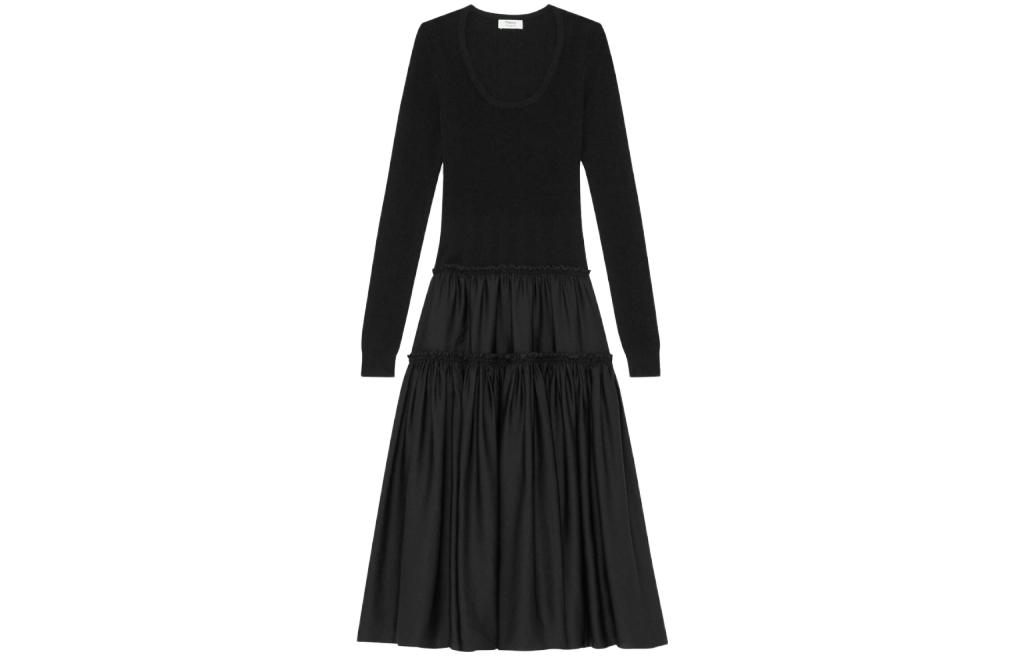 

THEORY Длинное платье с рукавами женское черное