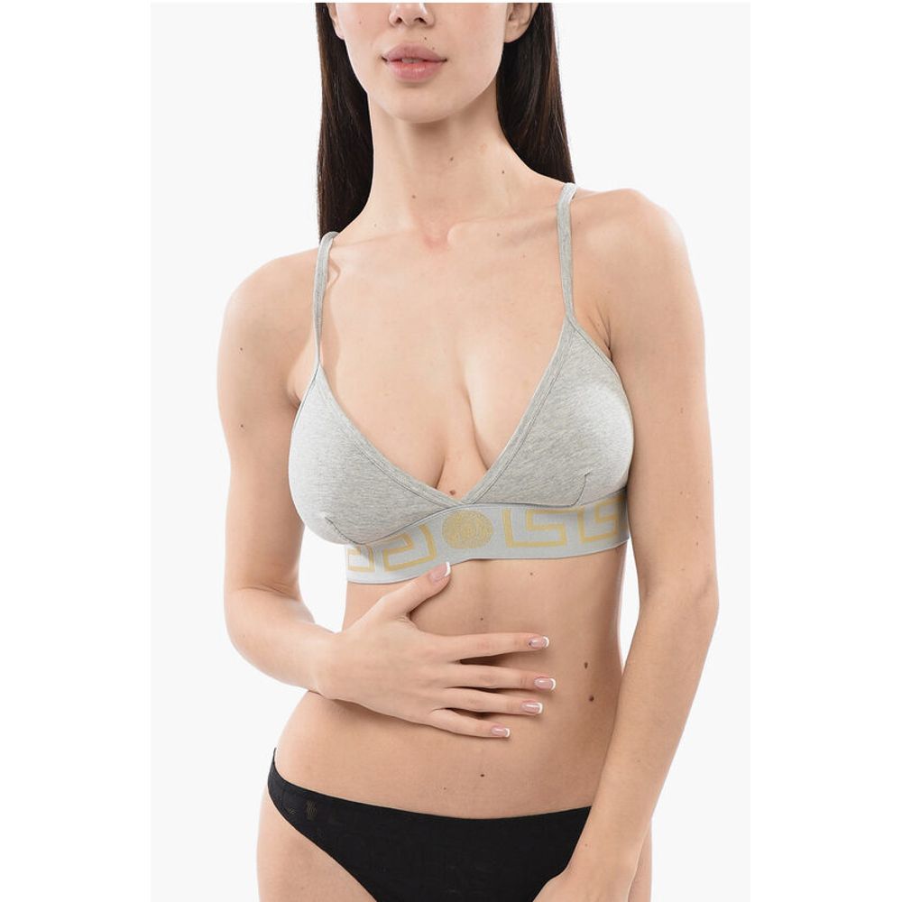 

Бюстгальтер с треугольными чашечками и логотипом LA GRECA Versace, Gray