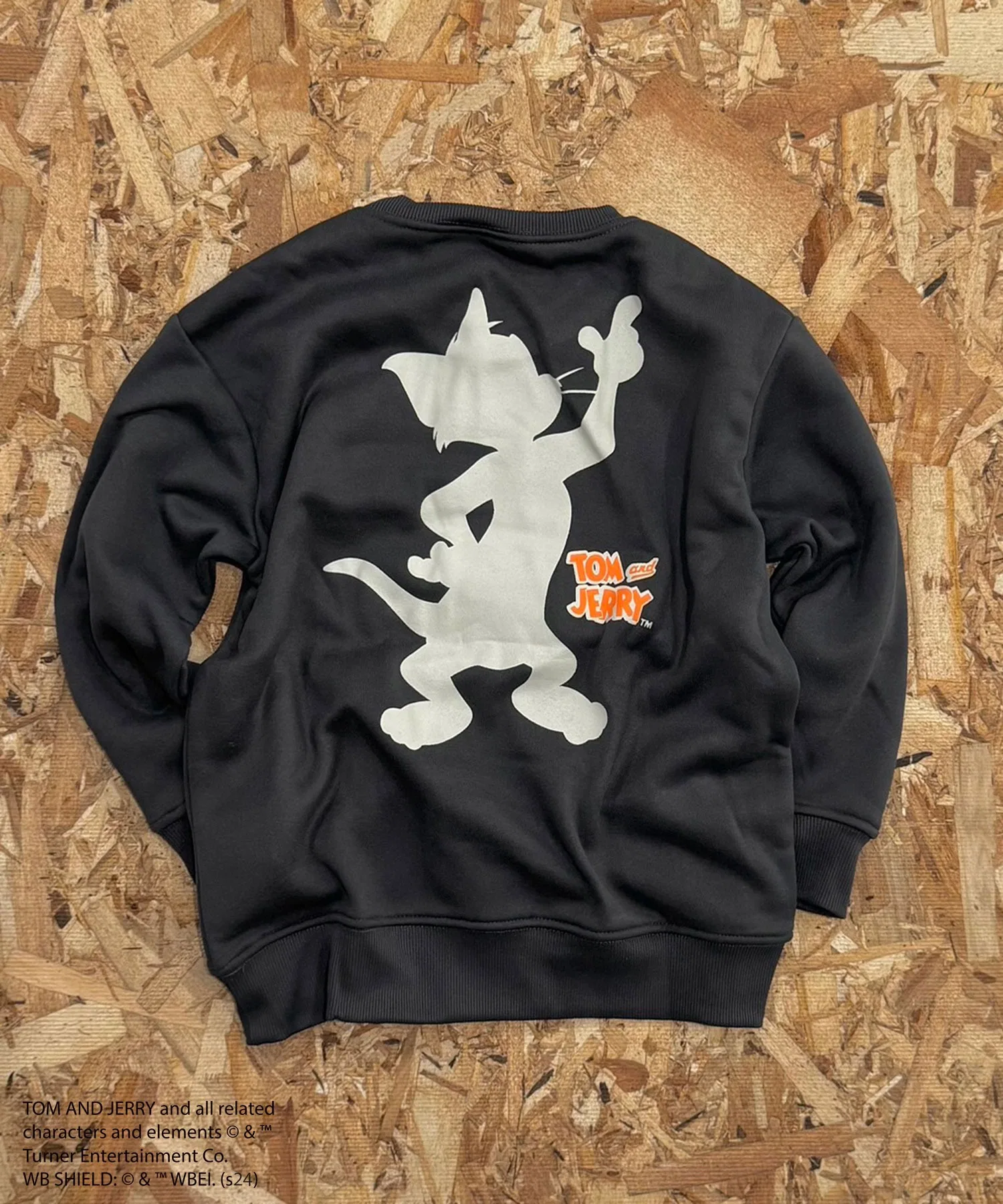【TOM&JERRY】 Мягкая подкладка из хлопка, не образует катышков, принт на спине, БОЛЬШАЯ толстовка