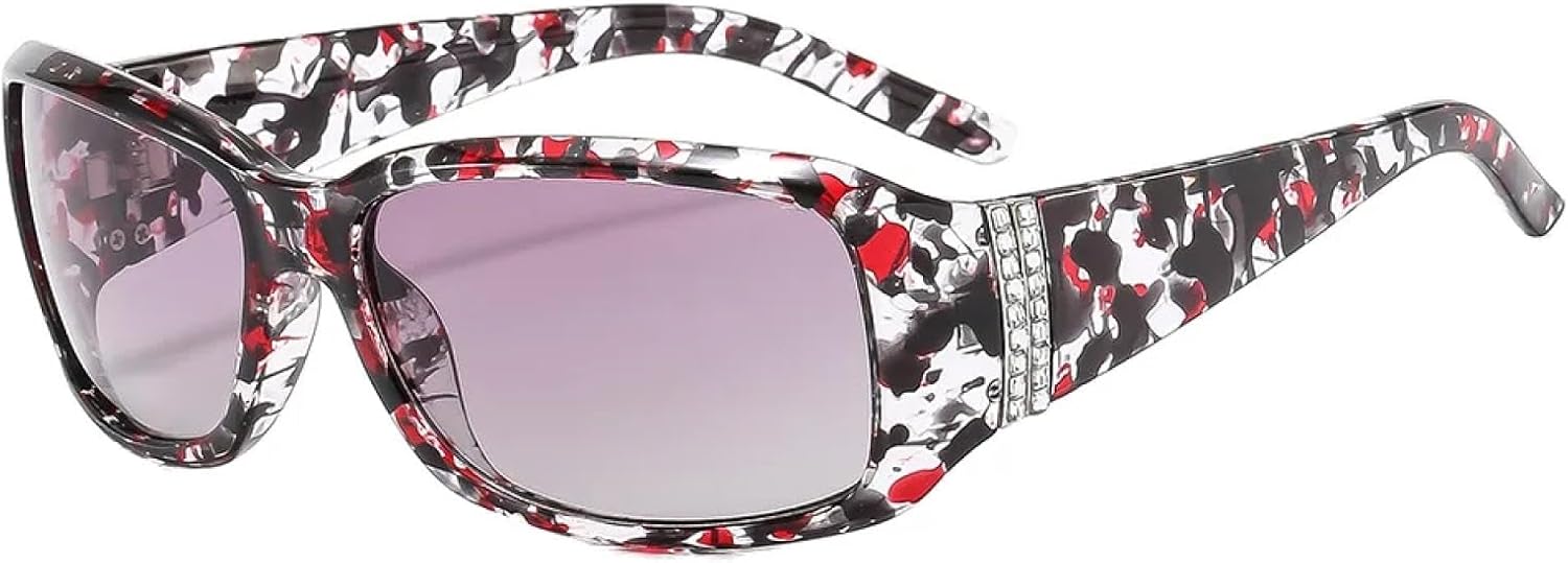 

Солнцезащитные очки с бриллиантами в крупной оправе для женщин и мужчин, роскошные, винтажные, популярные, в стиле панк, спортивные, с защитой от УФ-излучения UV400 TKKTLLT, Graffiti Gray