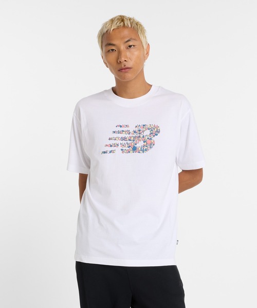 

Футболка с коротким рукавом, принт New Balance, белый