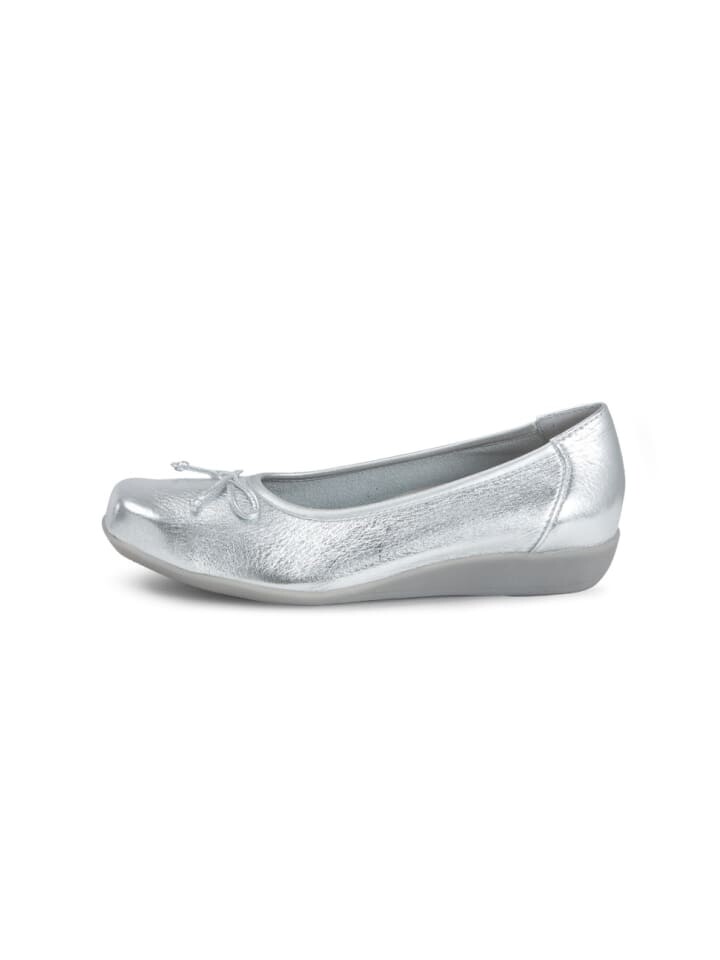 Балетки VITAFORM Hirschleder Ballerinas, серебряный — фото 2