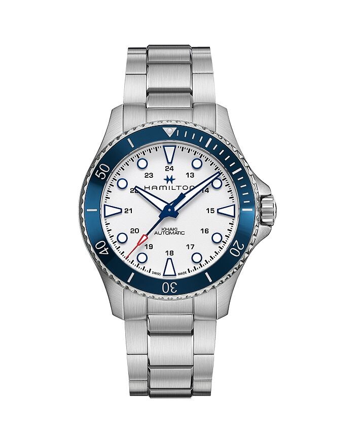 

Часы Hamilton Khaki Navy Scuba, 43 мм, белый
