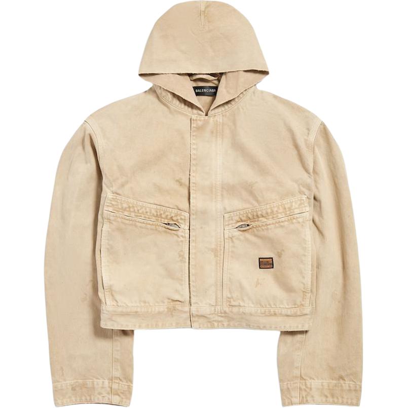 

Balenciaga Джинсовая куртка с капюшоном, Beige