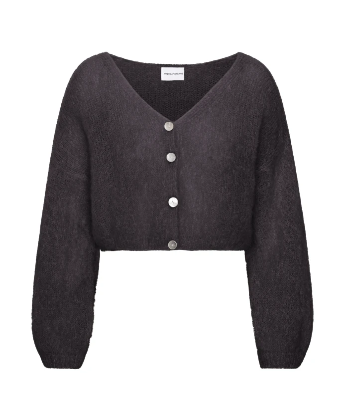 

Укороченный кардиган из мохера Americandreams, черный