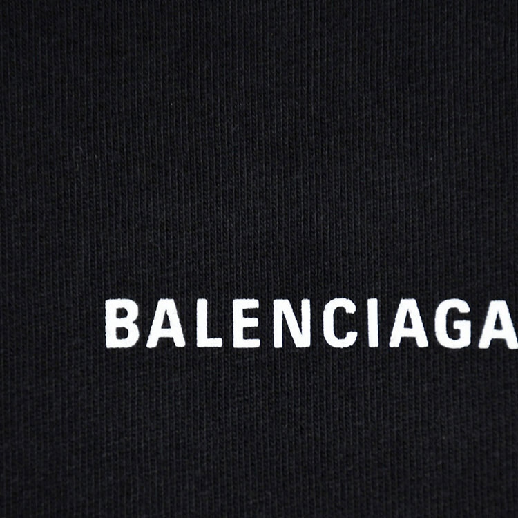 Футболка мужская Balenciaga с белым принтом, черный — фото 3