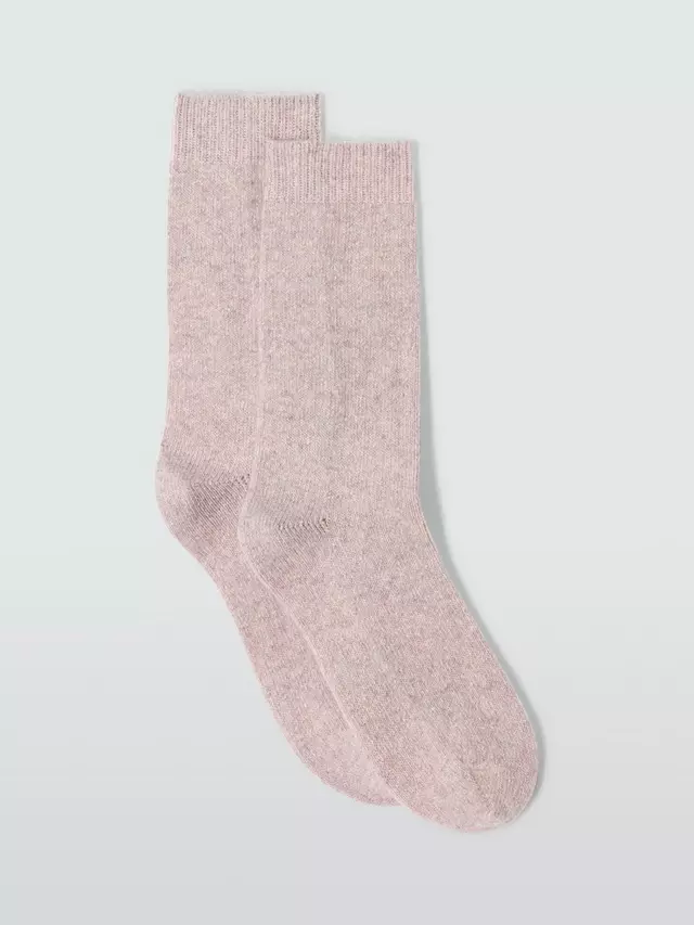 

Носки John Lewis Wool Silk Blend Ankle, цвет blush