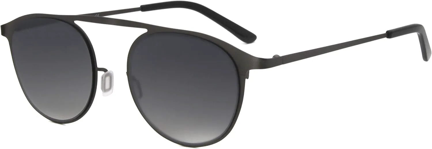 

Винтажные солнцезащитные очки-авиаторы RICH MODE для женщин и мужчин, с защитой от УФ-излучения, модные металлические солнцезащитные очки для вождения и рыбалки, Grey