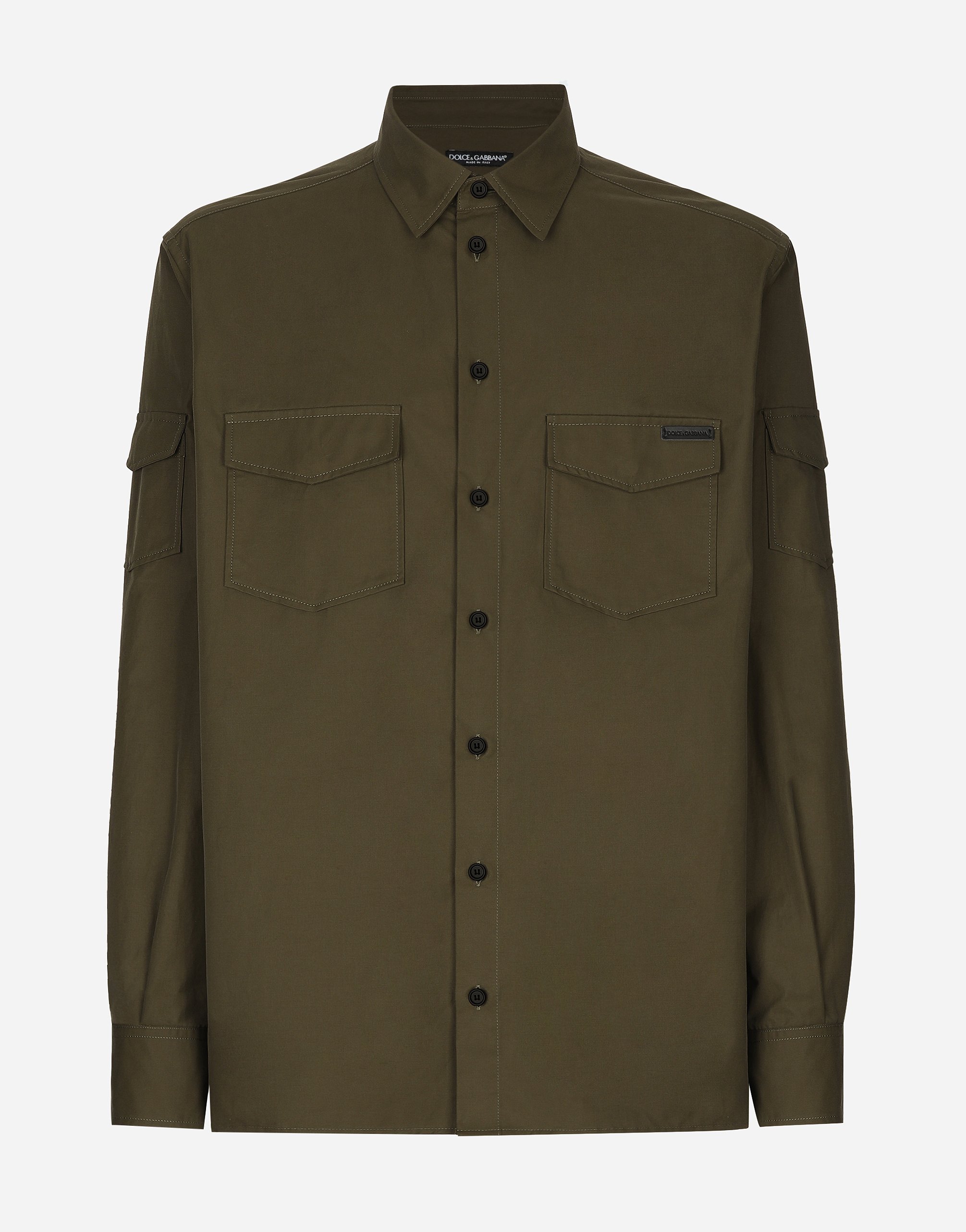 

Рубашка из технической ткани с карманами Dolce & Gabbana, мультиколор