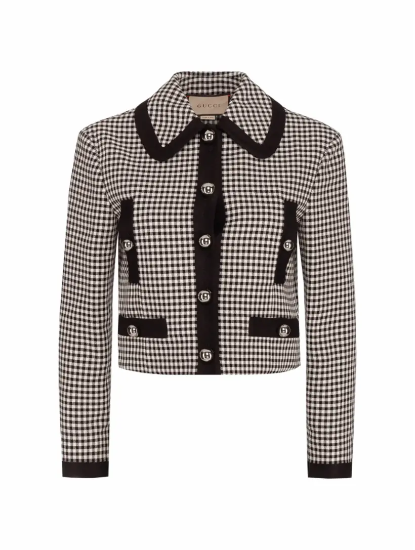 

Хлопковая куртка в клетку Gucci, мультиколор