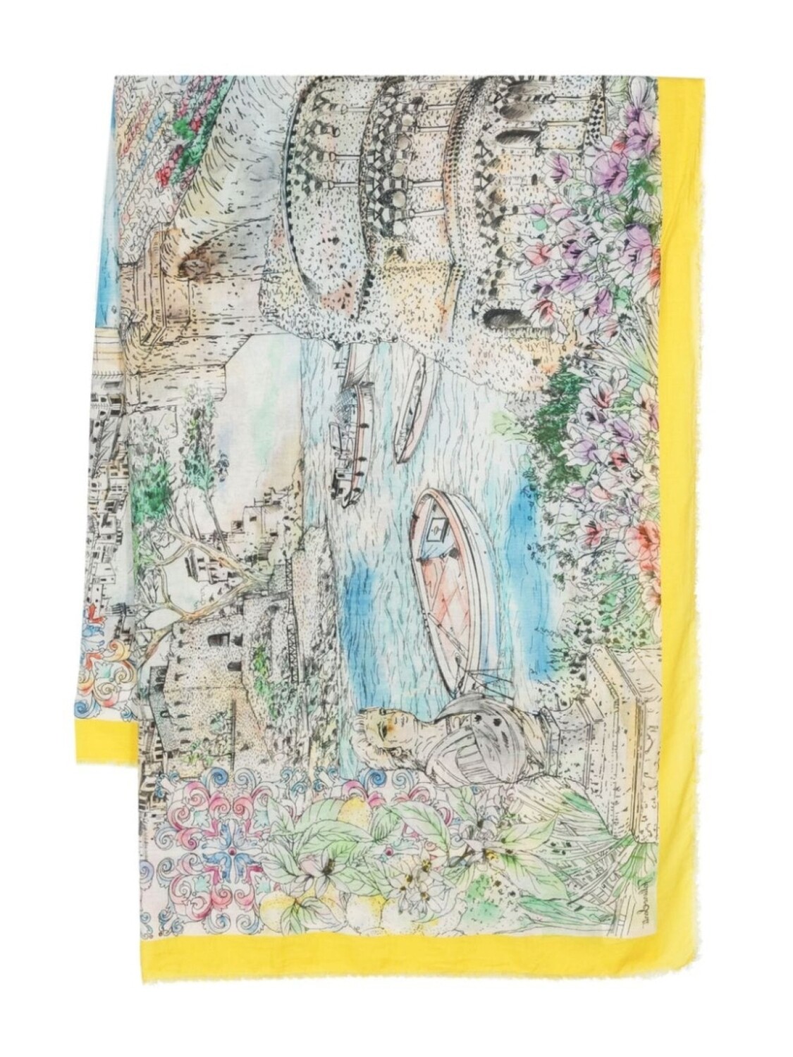 

Faliero Sarti платок с принтом, желтый