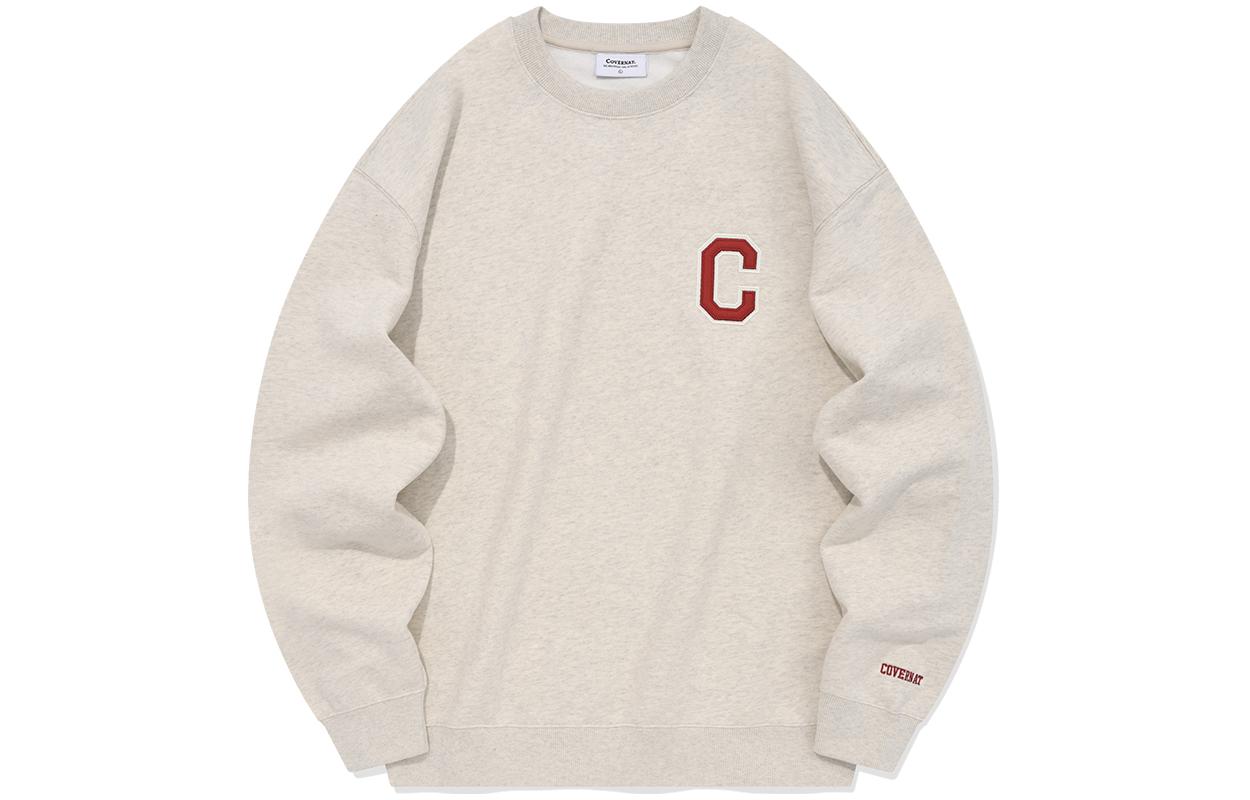 

Свитшот унисекс овсяного цвета Oat COVERNAT, серовато-бежевый