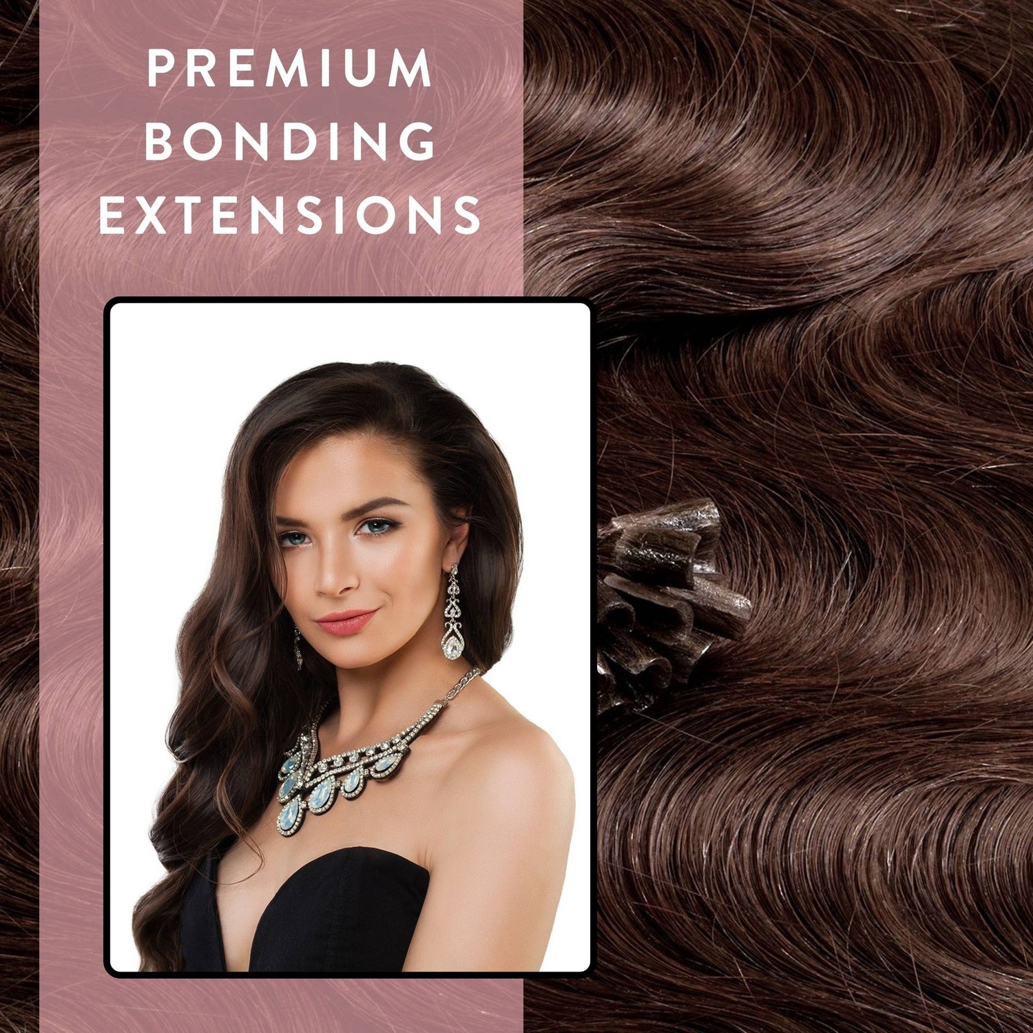 Накладные волосы bonding extensions premium echthaar #6/3 dunkelblond gold 0,8g Hair2Heart, 50cm, количество 25 шт. — фото 2