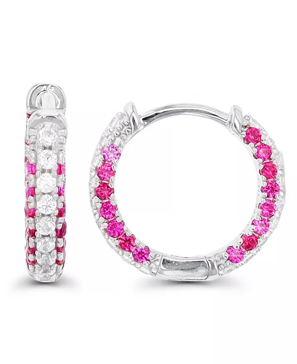 

Серьги-Кольца из стерлингового серебра Macy'S, pink