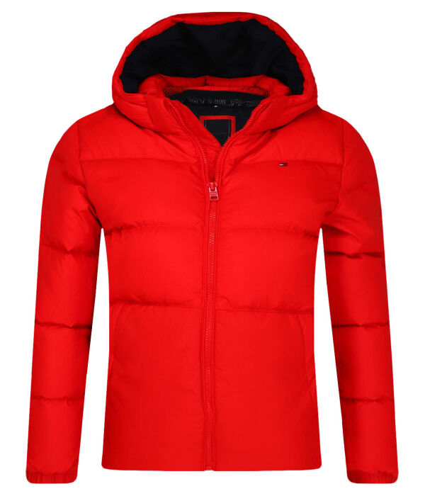 

Пуховик детский Tommy Hilfiger с капюшоном, красный