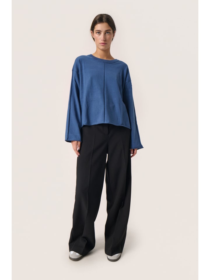 

Вязаный свитер SLSpina Baggy Fit в цвете Ensign Blue Soaked in Luxury