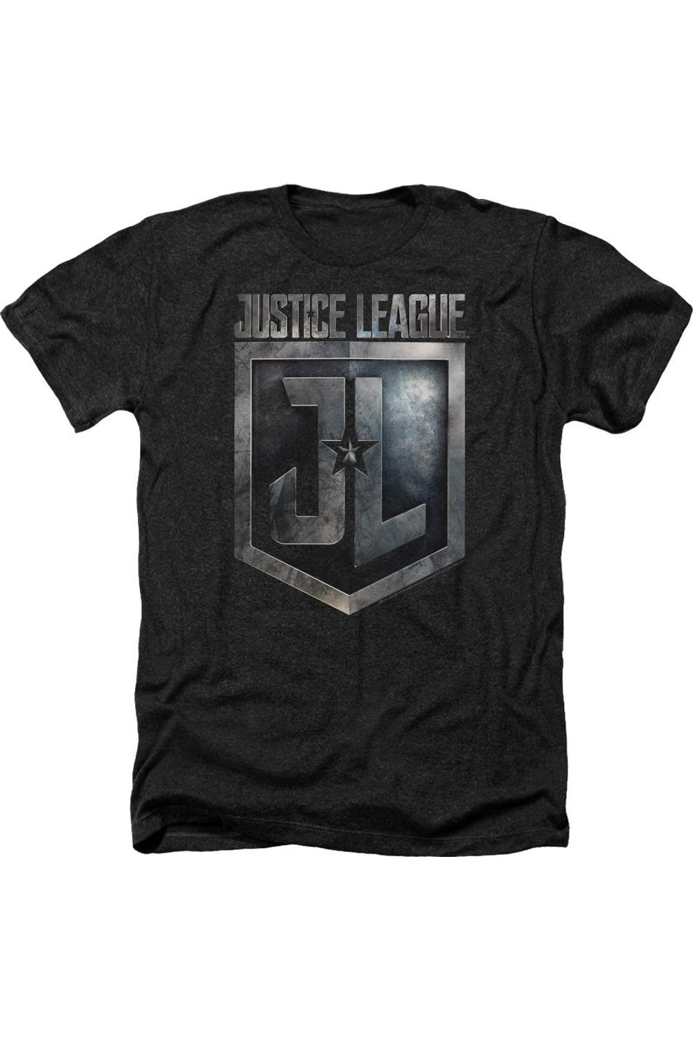 

Футболка Heather с логотипом фильма «Лига справедливости» для взрослых Justice League Movie, черный