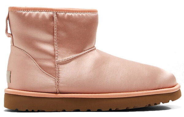 Сапоги зимние UGG Classic атласные, красный — фото 3