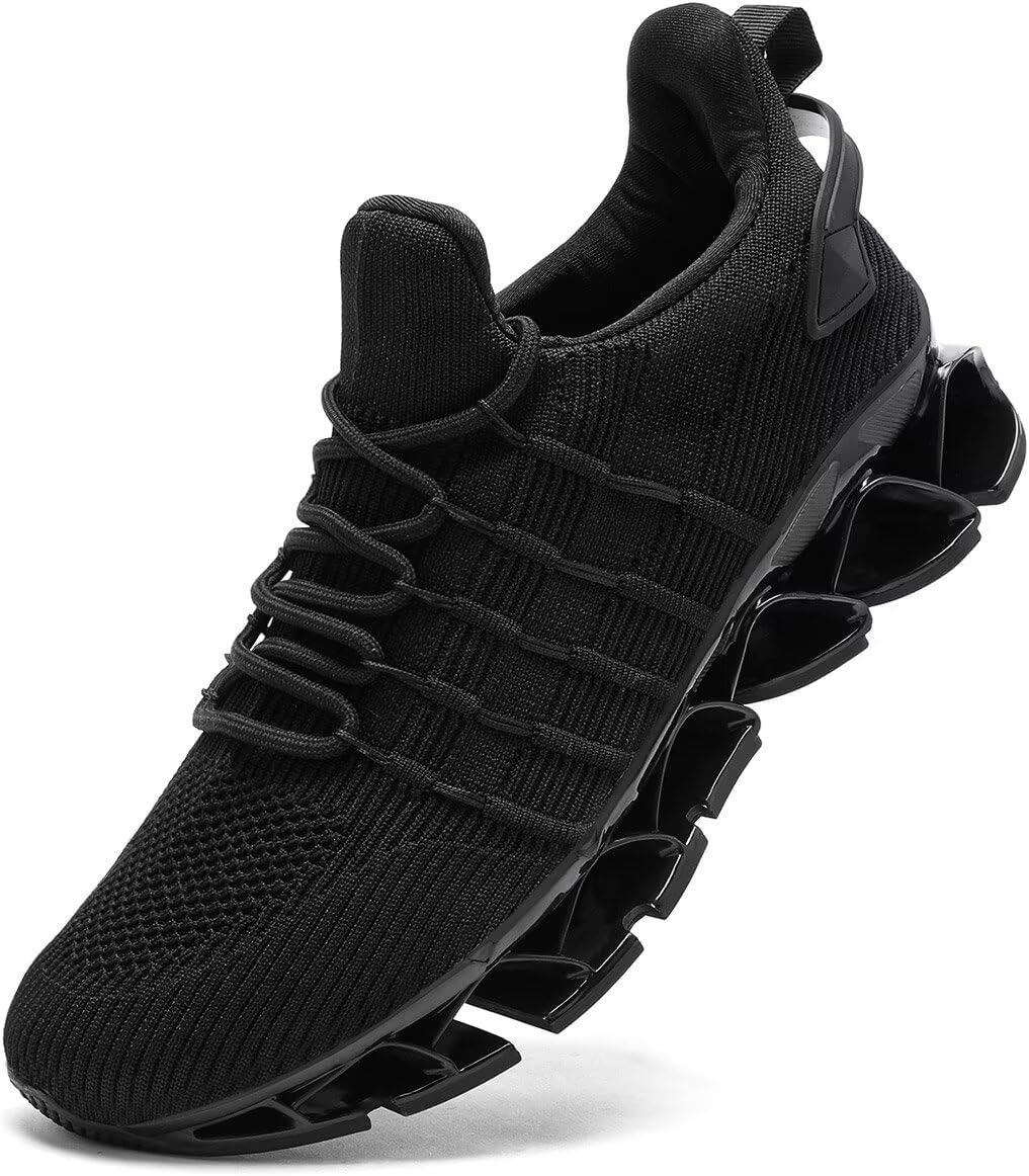 

Мужские слипоны для ходьбы Blade, противоскользящие теннисные кроссовки для бега, легкие спортивные дышащие кроссовки из сетки, модные кроссовки Kapsen, черный