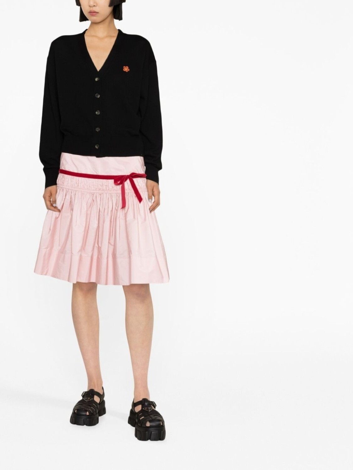 

Kenzo шерстяной кардиган Boke Flower с вышивкой, черный