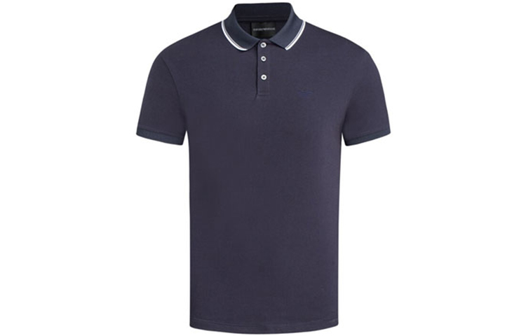 

Футболка поло мужская темно-синяя EMPORIO ARMANI