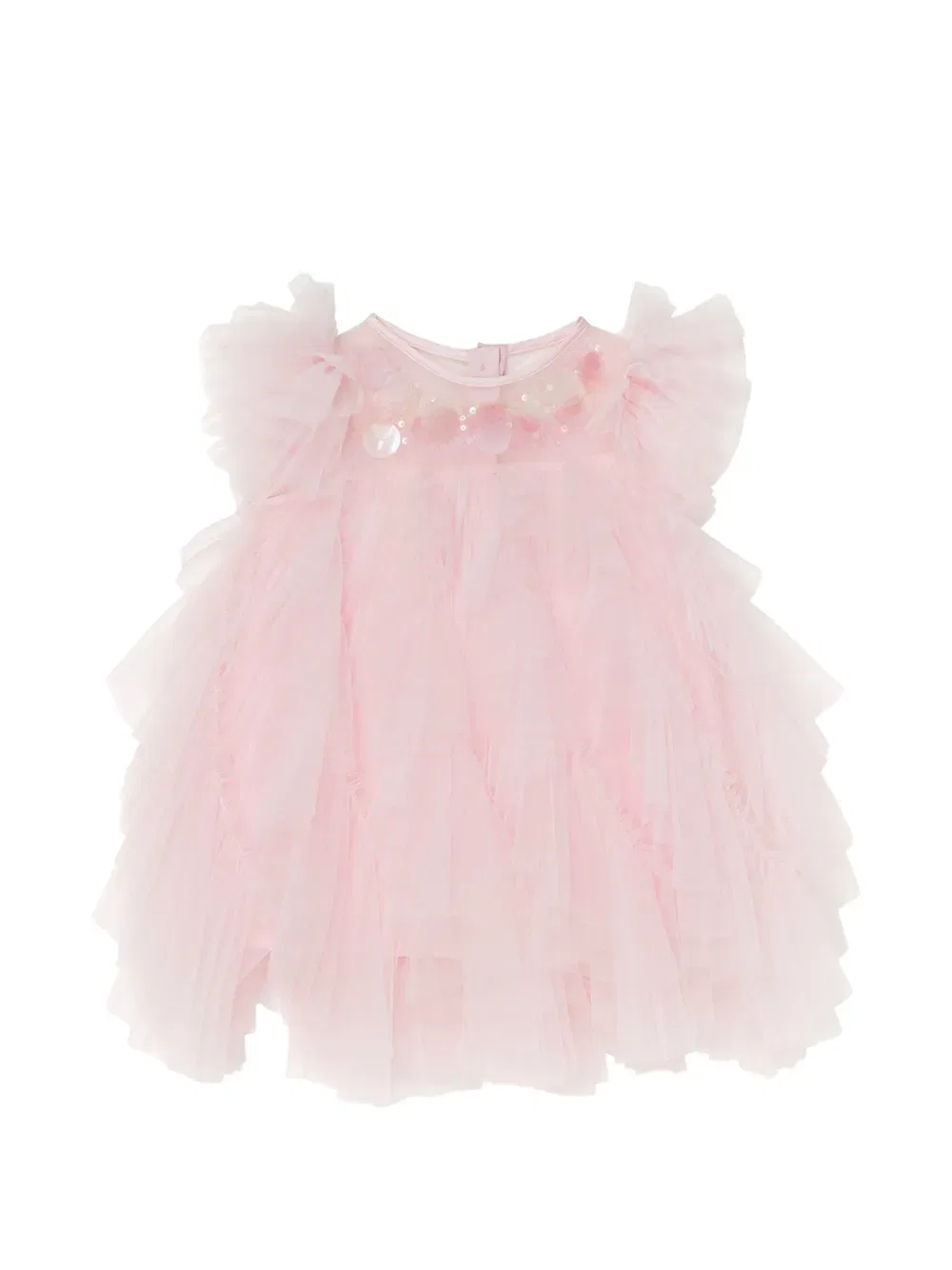 Платье Bebe Sunset Bliss с оборками, украшенное пайетками Tutu Du Monde, розовый