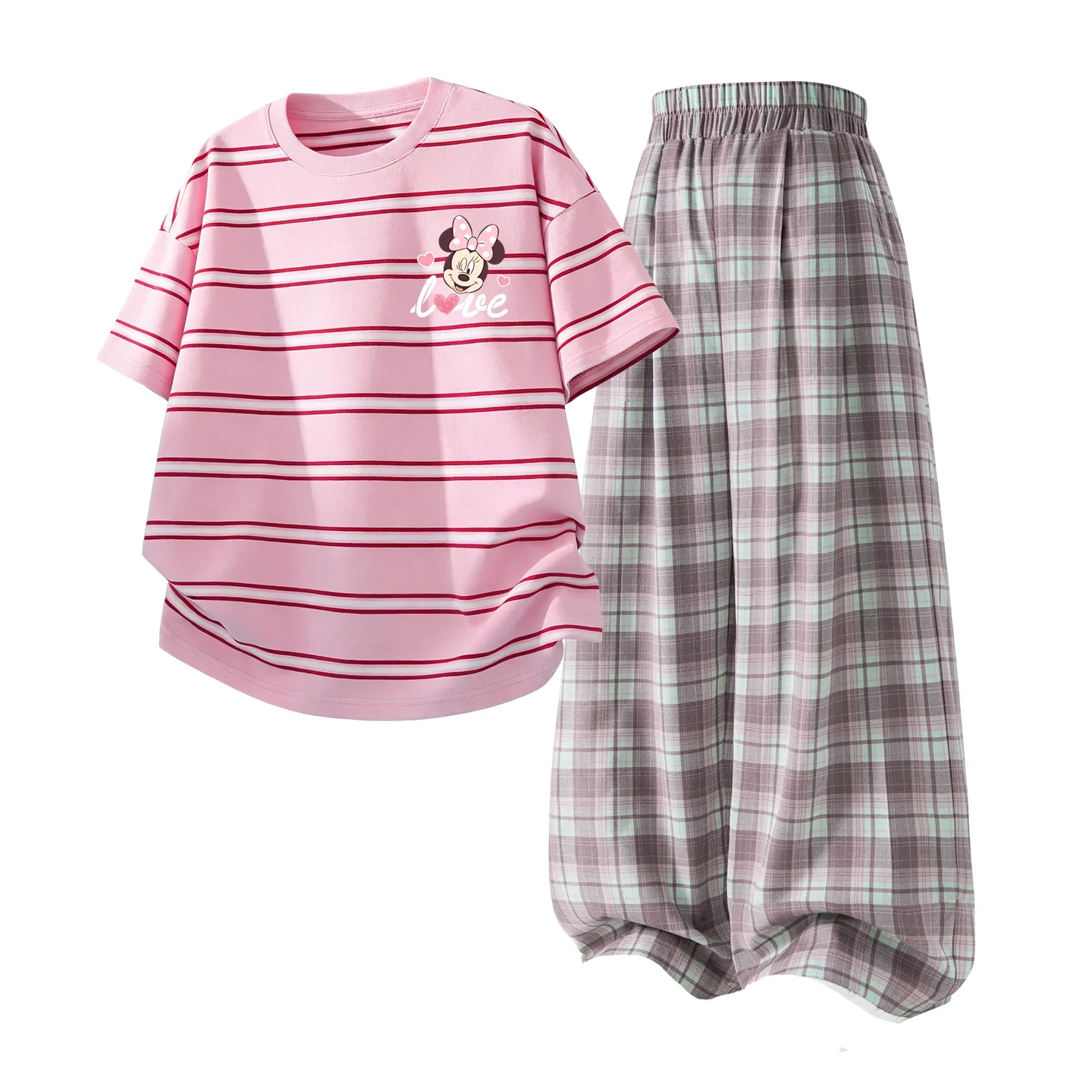 Детский спортивный комплект Casual Disney, Dazzling Heart K Pink Brown+Solid Pink