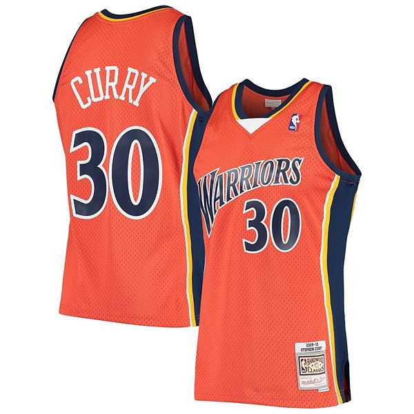 

Мужская баскетбольная майка mitchell & ness stephen curry golden state warriors 2009/10 hardwood classics swingman orange Unbranded