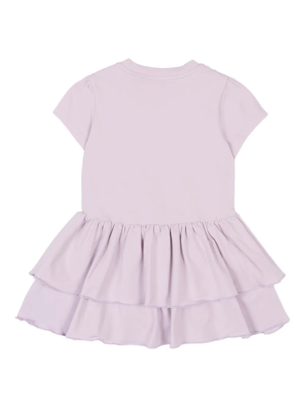 Платье с короткими рукавами и логотипом Moncler Enfant, фиолетовый — фото 2