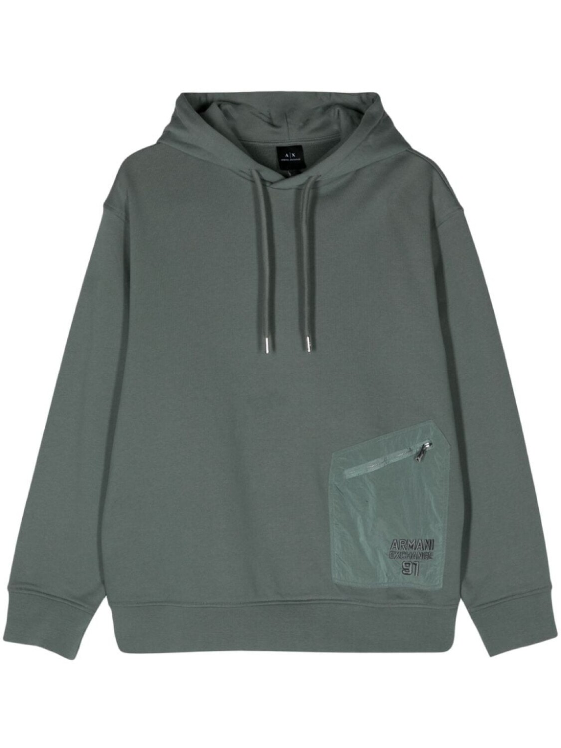

Armani Exchange худи с вышитым логотипом, зеленый