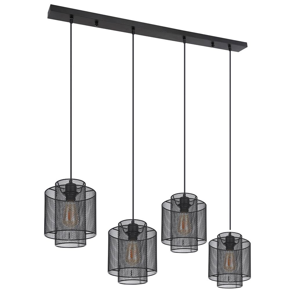 

Подвесной светильник, сетчатый дизайн, черный матовый, В 120 см Globo Lighting