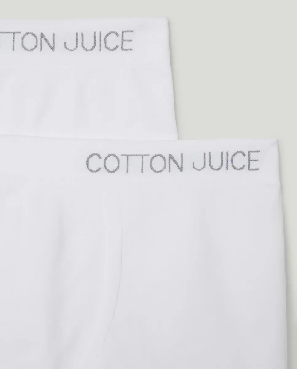 Упаковка из 2 бесшовных трусов-боксеров для мальчиков Cotton Juice, белый — фото 3