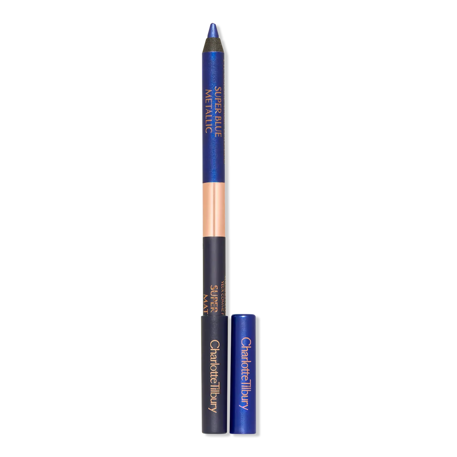 

Матовая и металлическая двусторонняя подводка для глаз Charlotte Tilbury, Super Blue (radiant blue shimmer, matte deep navy)