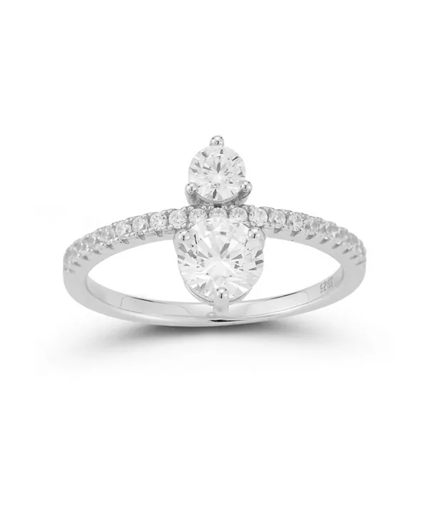 

Кольцо из стерлингового серебра с 14-каратным золотом и двумя камнями Rachel Zoe, silver