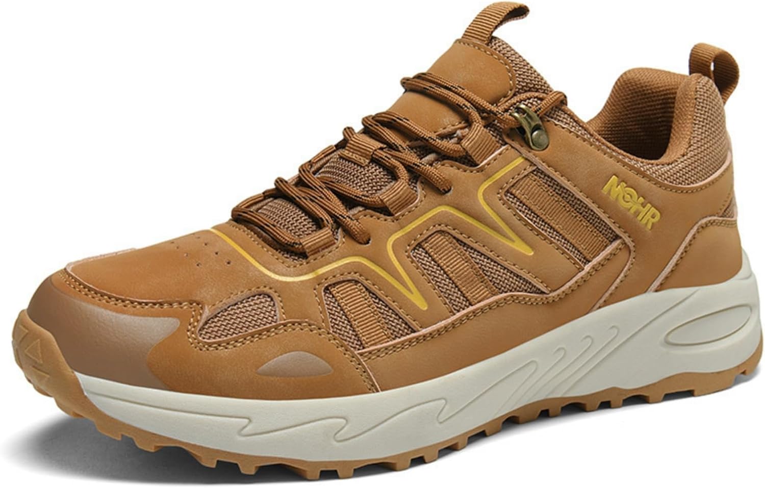 

Мужские водонепроницаемые походные туфли - легкие противоскользящие ботинки с поддержкой голеностопа - дышащие походные и альпинистские ботинки - подходят для строительства на открытом воздухе и работы на фермах Houdbdol, желтый